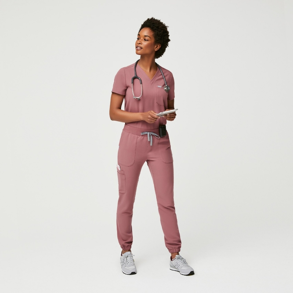 FIGS MAUVE TALDORA SKINNY JOGGER PANTS